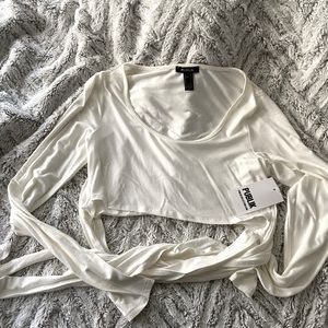 Wrapped Long Sleeve Crop Top